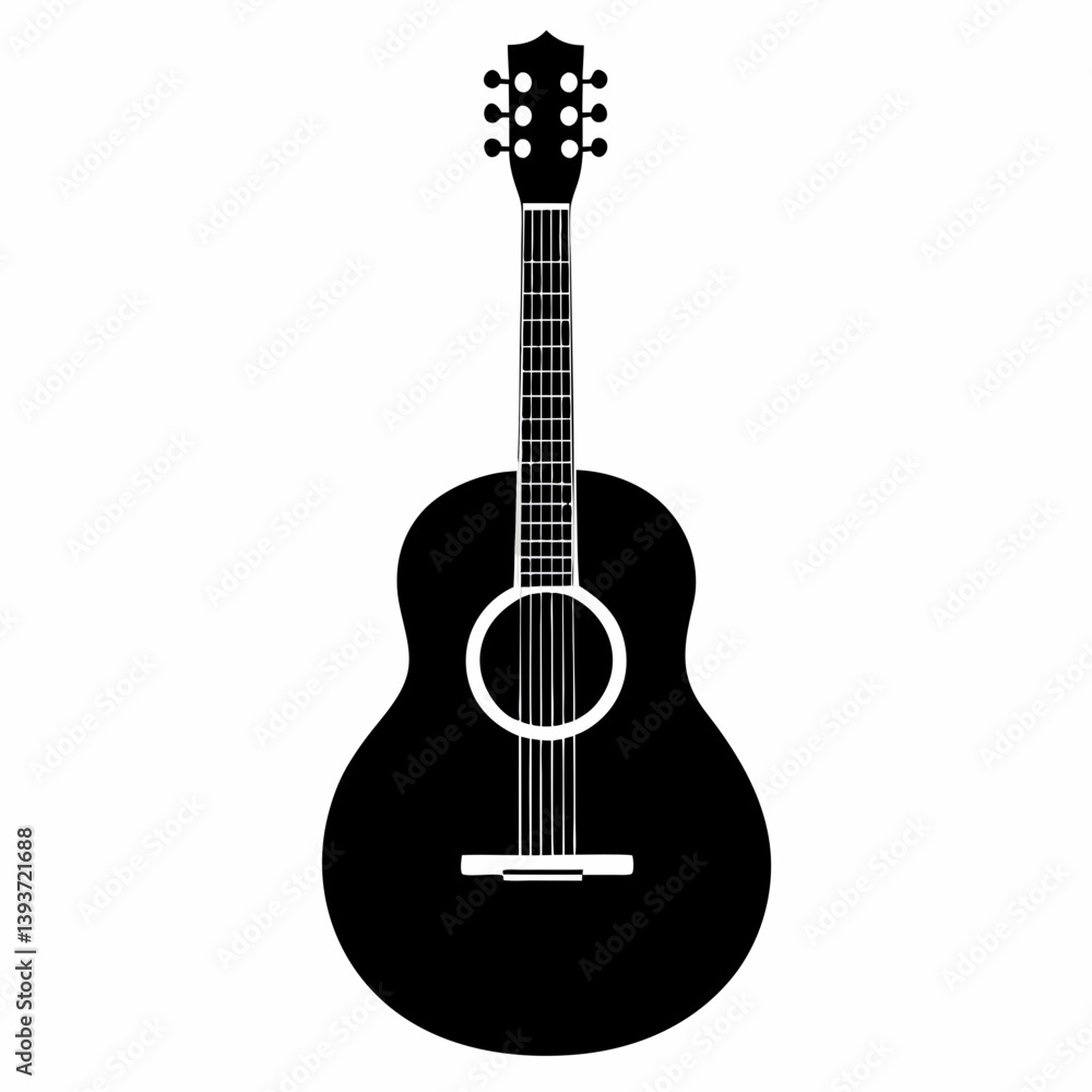 Fototapeta premium acoustic guitar vector illustration