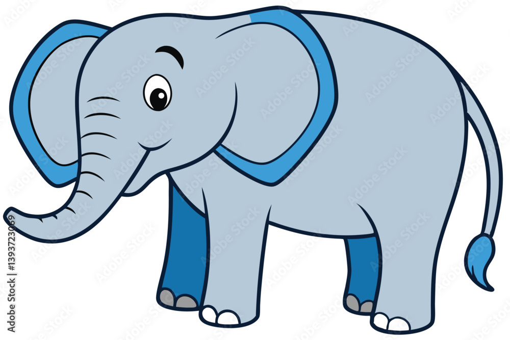 Elephant outline vector illustration and ready for print. Elephant outline vector illustration and ready for print.