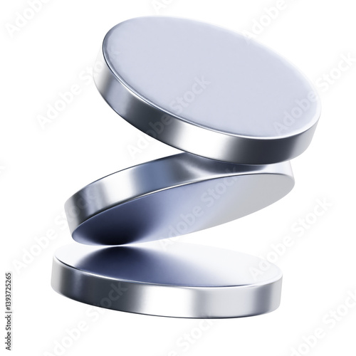 Metallic Discs Abstract Background