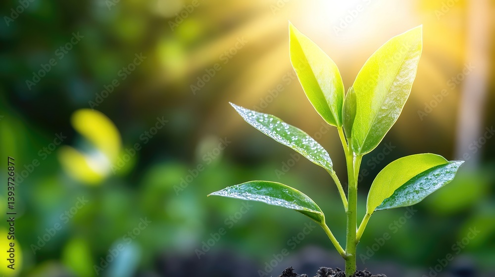 Vibrant green leaf with dewdrops, symbolizing nature's resilience and beauty on World Environment Day