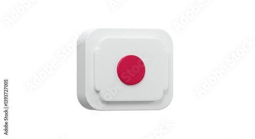 Rendered Button Design with a Red Circle on White Shape Free Download Rendered Button Design with a Red Circle on White Shape - GFXLoad