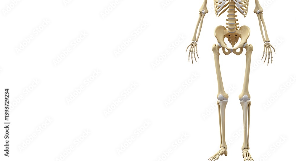 Human Skeleton Anatomy Showing Bones Structure for Educational or Medical Use Human Skeleton Anatomy Showing Bones Structure for Educational or Medical Use