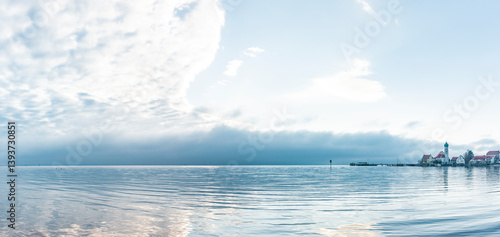 Panoramaansicht von Wasserburg am Bodensee