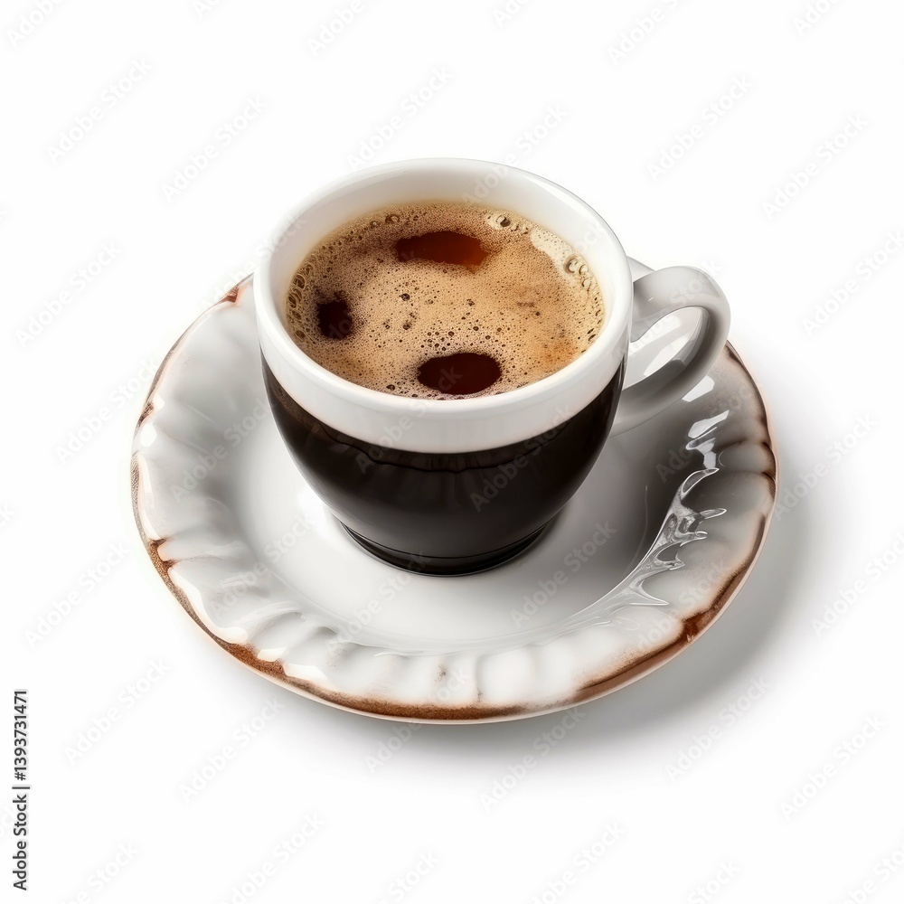 Fototapeta premium Espresso Coffee in a Cup on a Saucer