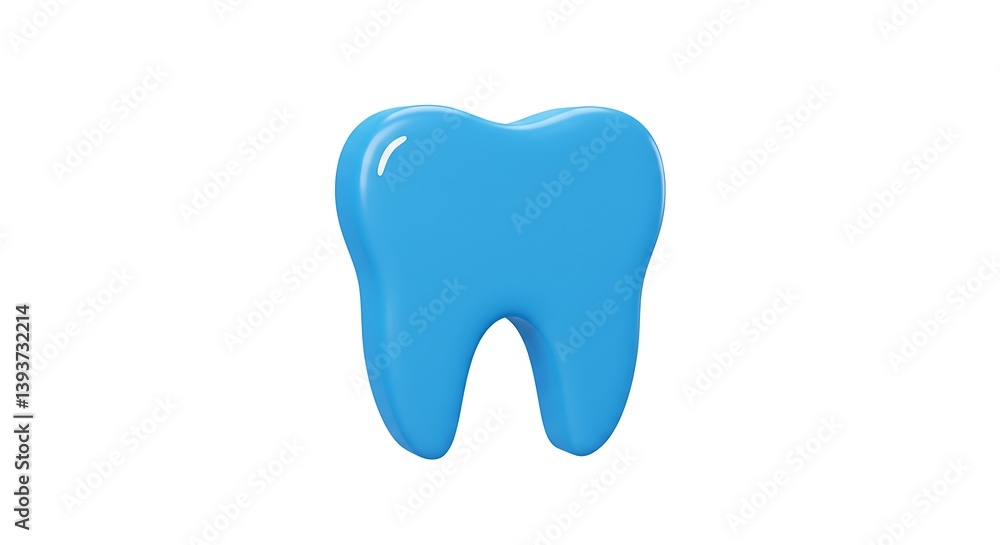 Isolated Tooth Rendering Showing Dental Health and Hygiene in Clean Style Isolated Tooth Rendering Showing Dental Health and Hygiene in Clean Style