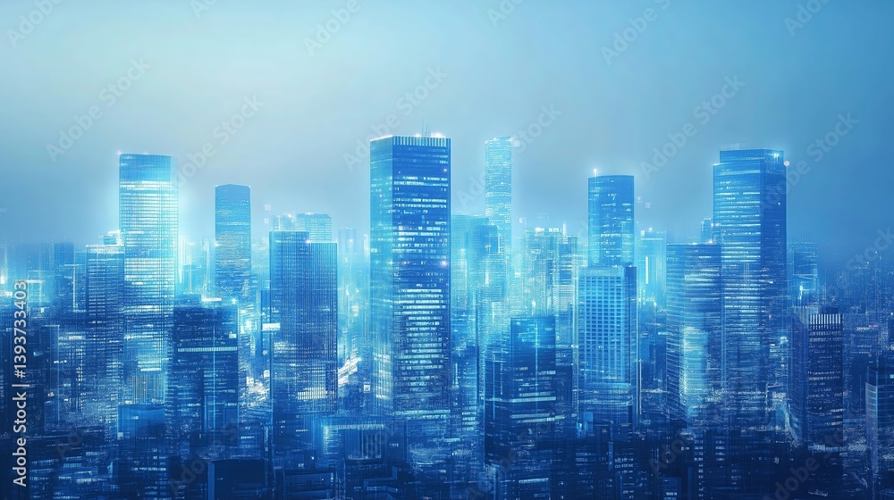 Futuristic cityscape with glowing neon lights and geometric architecture, embodying a vision of advanced urban harmony. Futuristic cityscape with glowing neon lights and geometric architecture, embodying a vision of advanced urban harmony.