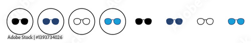 Glasses icon vector. Glasses vector icon