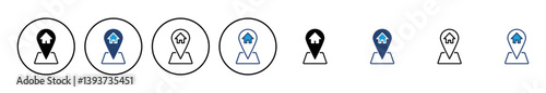 Free Download address icon vector. home location icon vector - GFXLoad