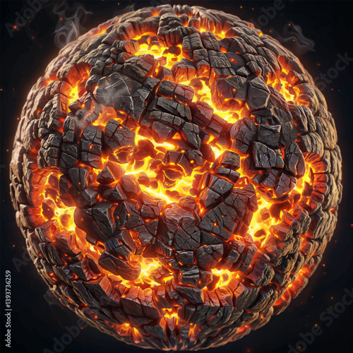 Burning Protoplanet! Cosmic Origin in Formation.
Spectacular image of an incandescent protoplanet, an embryonic celestial body accumulating cosmic material. The birth of a new world!