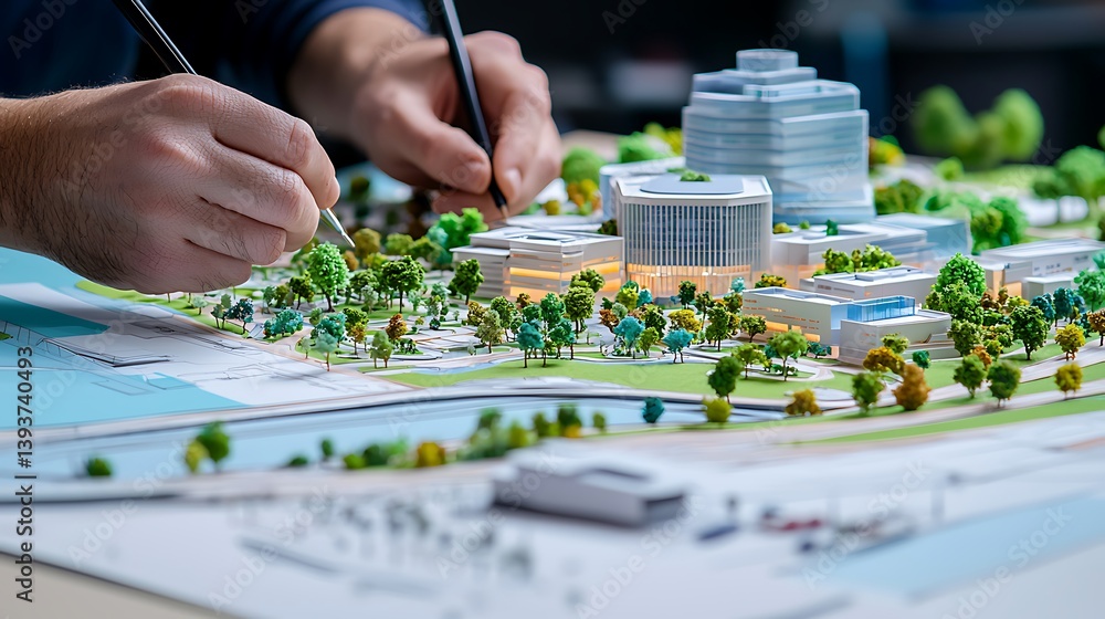 Fototapeta premium Architect Building Model