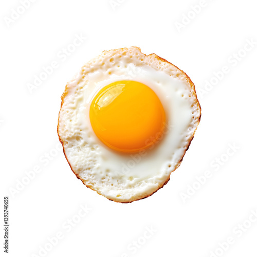 fried egg isolated on white background