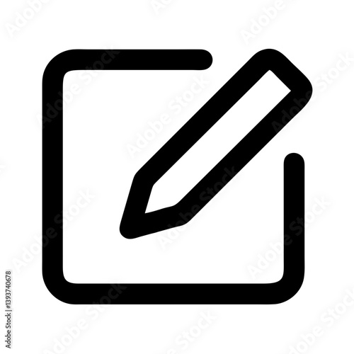 Square with Pencil Representing Edit or Input Field Icon Design