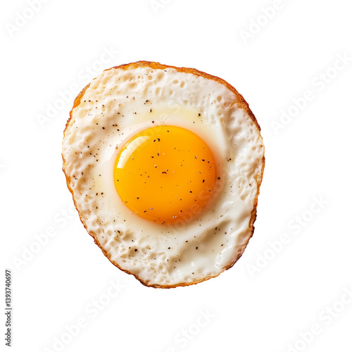 fried egg on a white background