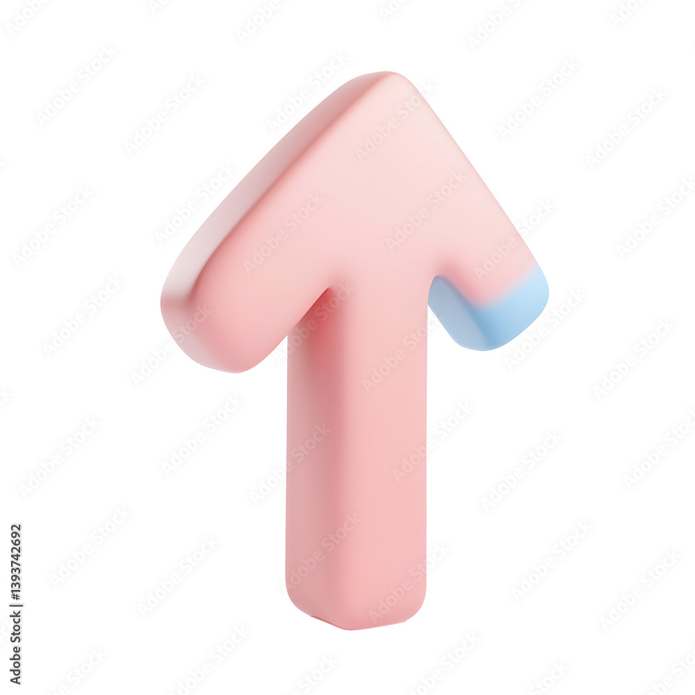 A vibrant, upward-pointing arrow design in pastel pink and light blue. A vibrant, upward-pointing arrow design in pastel pink and light blue.