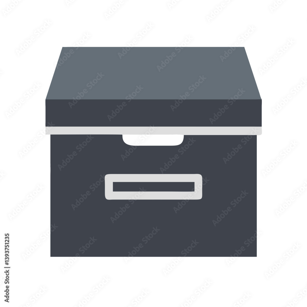 Storage Box Representing Archive or Container Icon Design Storage Box Representing Archive or Container Icon Design