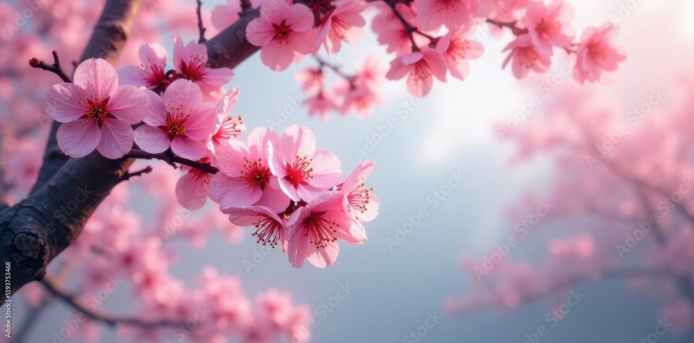 Yakusugi tree branches with blooming cherry blossoms, nature, blossoms Yakusugi tree branches with blooming cherry blossoms, nature, blossoms
