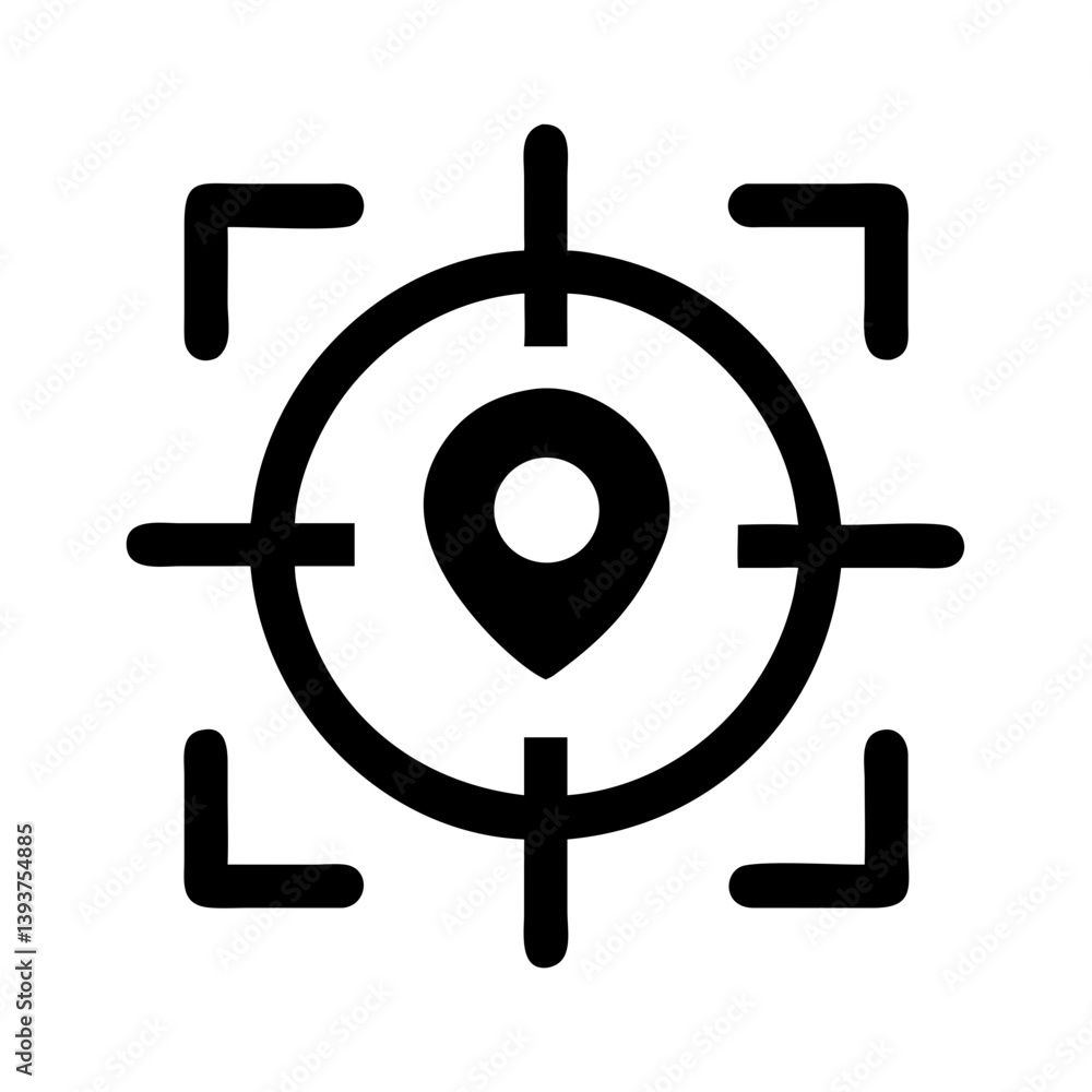 Target Symbol for Location or Focus Icon Design Target Symbol for Location or Focus Icon Design