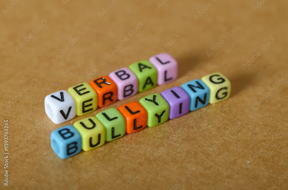 cube-shaped beads, spelling out the words cube-shaped beads, spelling out the words