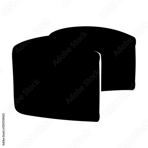 A simple black silhouette of a traditional ushanka hat