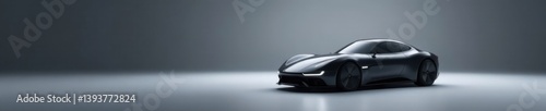 Softbox lights illuminate a sleek product on a gray background creating deep shadows and emphasizing its curves , product lighting, softbox lights, product showcase