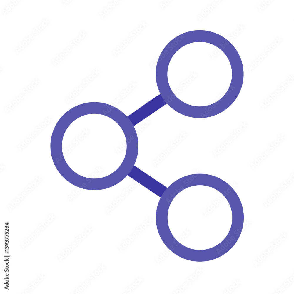 Two Connected Circles Representing Merge or Link Icon Design Two Connected Circles Representing Merge or Link Icon Design