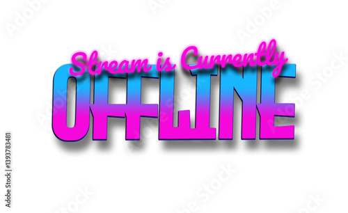 Obraz na płótnie Stream is currently offline - Retro Stream Background Element