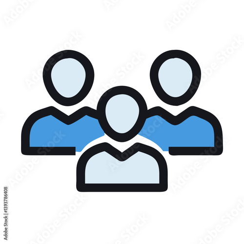 User Group Representing Multiple Users or Team Icon Design