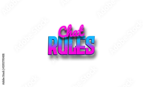 Chat Rules | Stream Panel Overlay | Retrowave Synthwave Overlay 