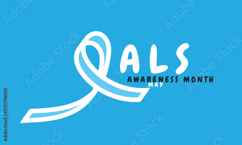 ALS awareness month. background, banner, card, poster, template. Vector illustration.