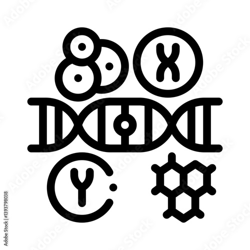 chromosome line icon