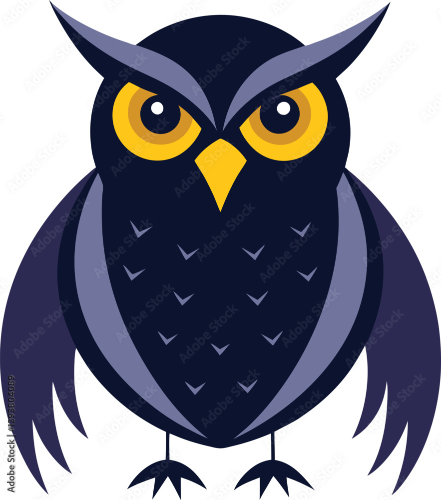 Fototapeta premium owl on white background