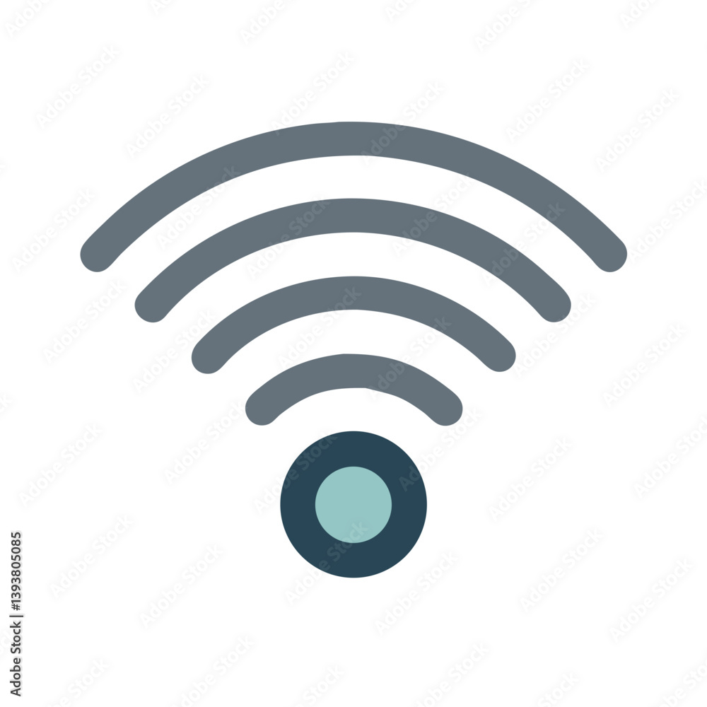 Wi-Fi Symbol Representing Wireless Connectivity Icon Design Wi-Fi Symbol Representing Wireless Connectivity Icon Design