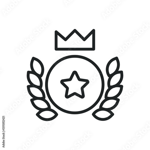Achievement thin line icons. Editable stroke and Perfect pixel on transparent background