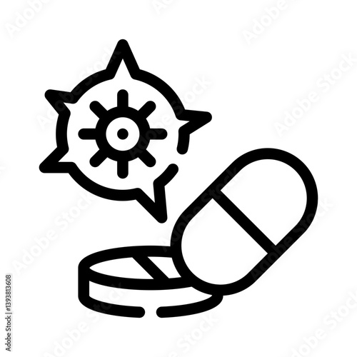 antihistamine line icon