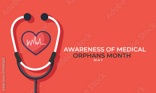 Awareness of medical orphans month. background, banner, card, poster, template. Vector illustration.