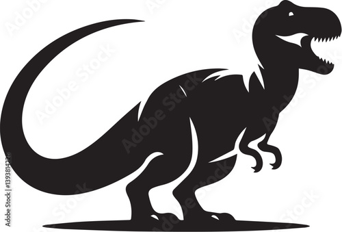black dinosaur silhouette