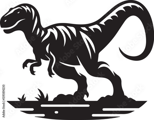 black dinosaur silhouette