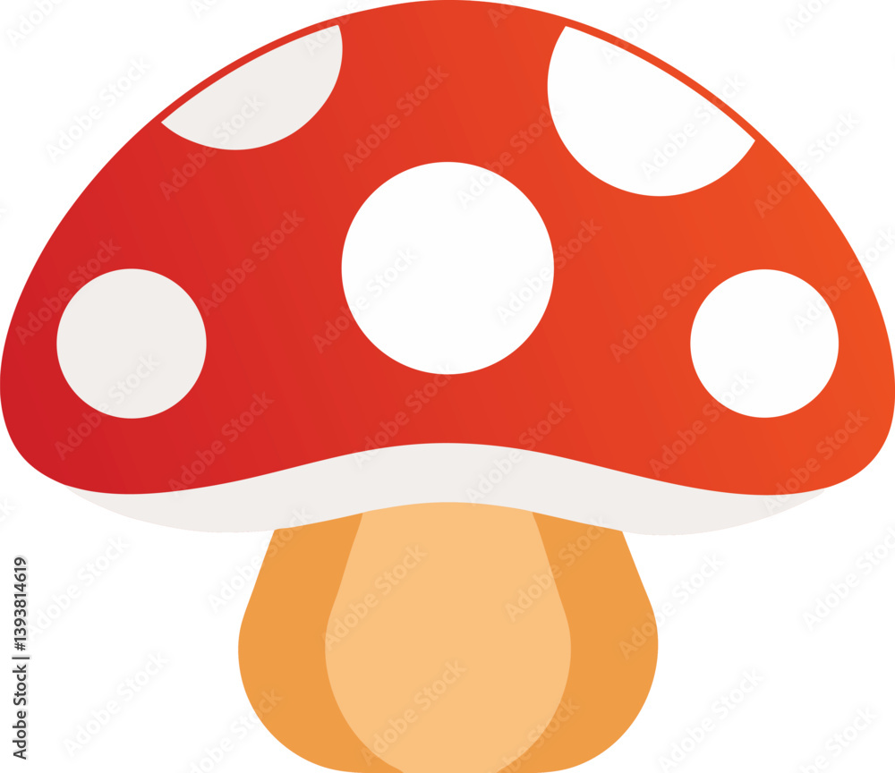 Fototapeta premium Mushroom icon on white background.
