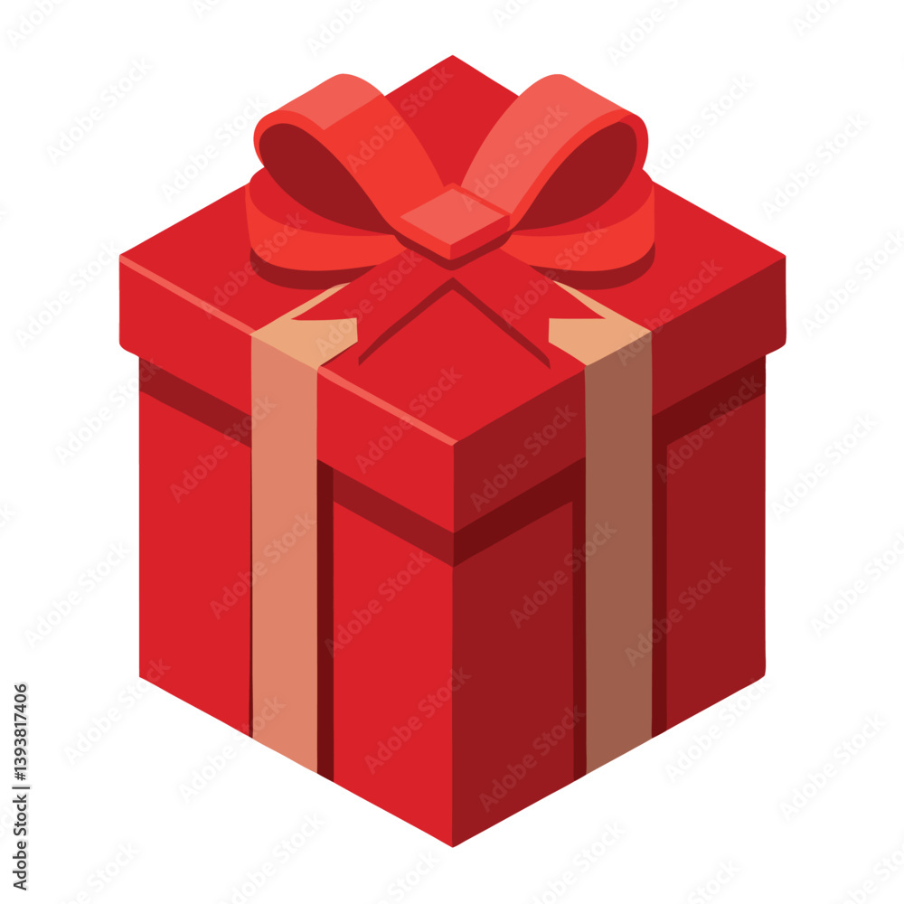 Obraz premium Christmas giftbox vector art illustration. 