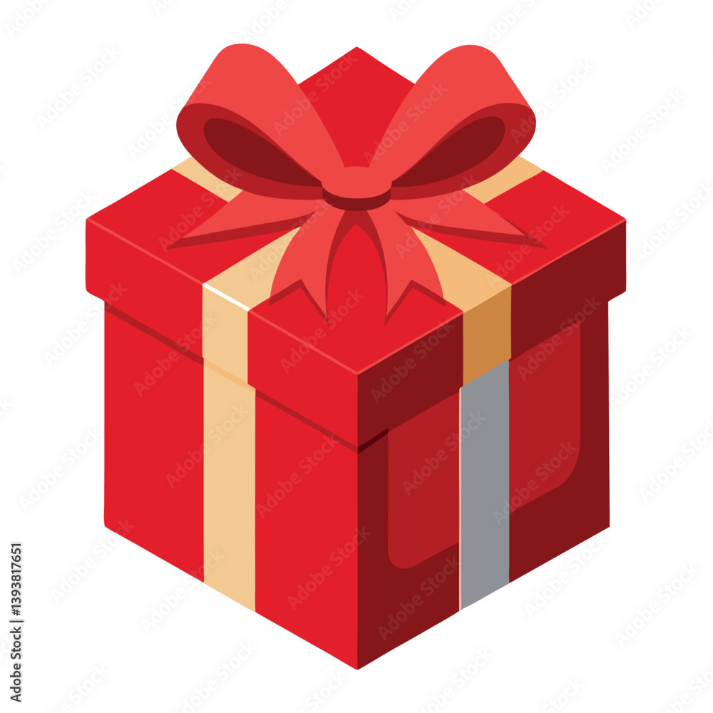 Obraz premium Christmas giftbox vector art illustration. 