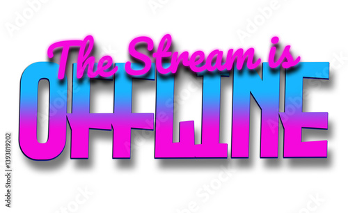 The stream is Offline | Stream Overlay | Retrowave Synthwave Overlay 