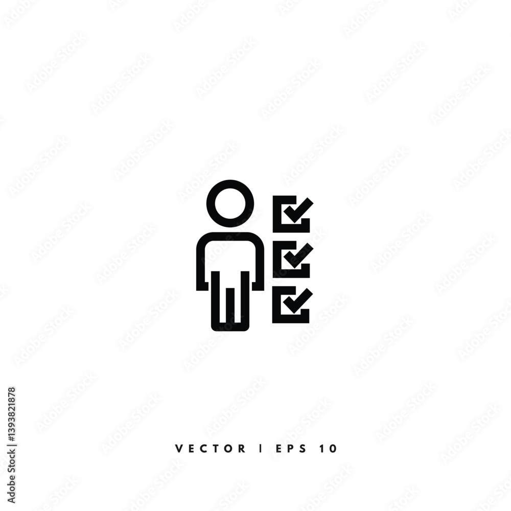 Personal Assessment Icon. Editable Stroke Personal Assessment Icon. Editable Stroke
