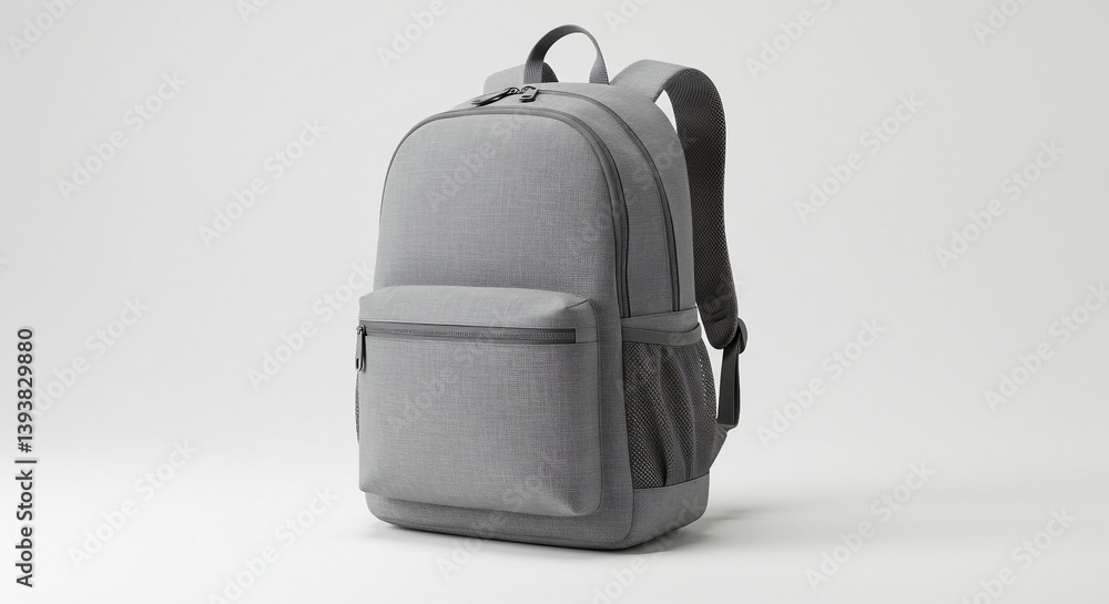 Naklejka premium gray school backpack