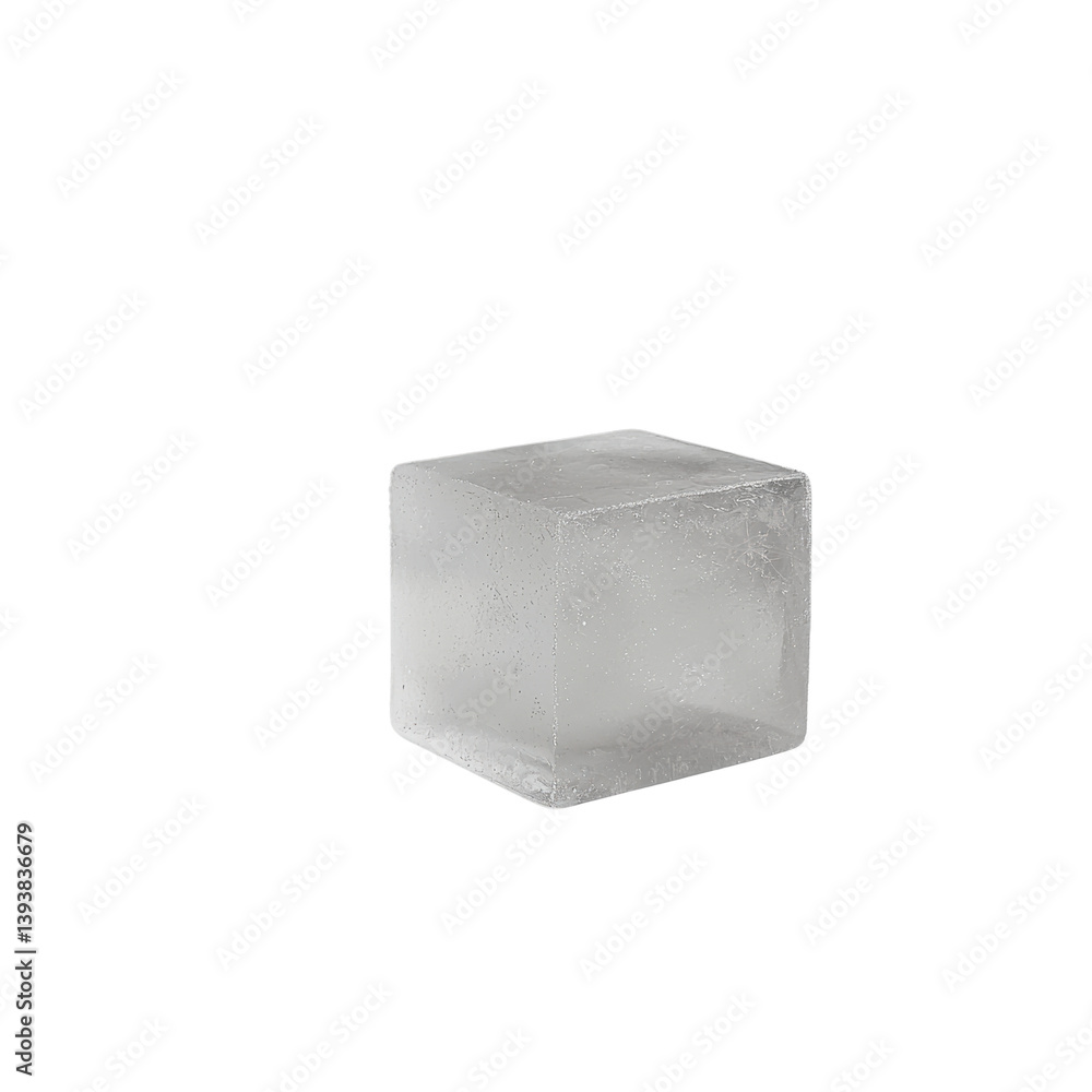 Transparent glass cube on plain background Transparent glass cube on plain background