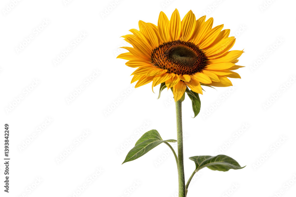 Obraz premium Single Sunflower on Black