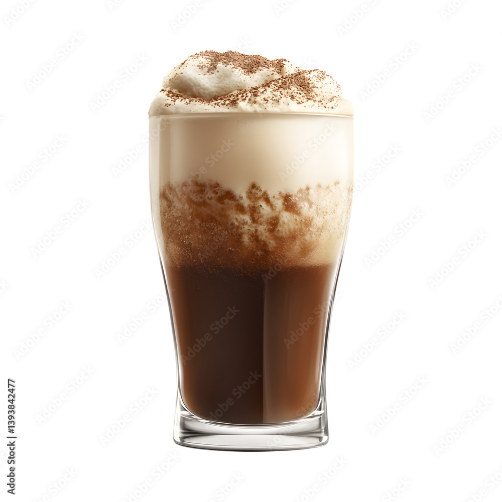Spiced Chocolate Stout Float Isolated on Transparent Background Spiced Chocolate Stout Float Isolated on Transparent Background