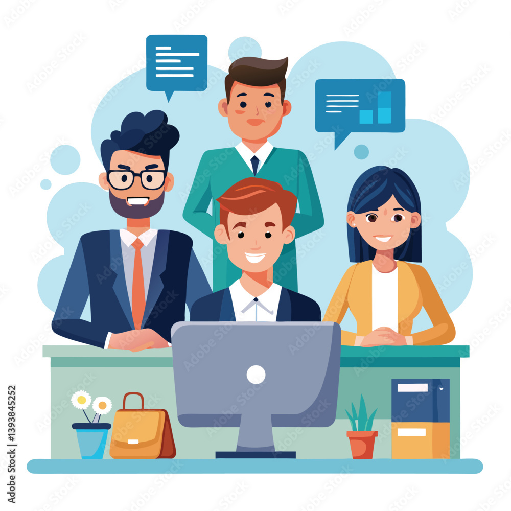 professional-business-people--programmer working vector image on a white background professional-business-people--programmer working vector image on a white background