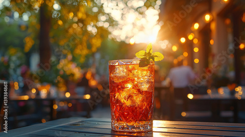 Sunset Drink at Outdoor Cafe (2)