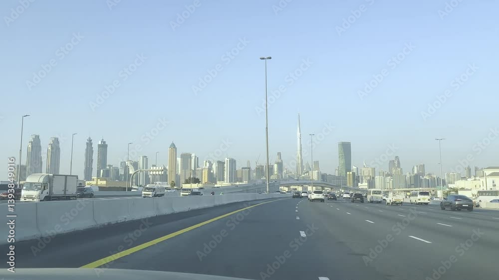 Driving Through Dubai Pov Driving Car Front Panorama Video Driving Plate. Driving south on D68 Al Khail Rd
Driving Through Dubai Pov Driving Car Front Panorama Video Driving Plate. Driving south on D68 Al Khail Rd