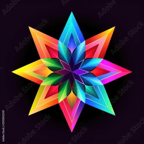 Star art abstract graphics.